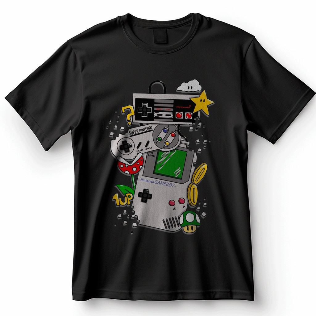 Camiseta Nintendo Game Boy Super Nintendo Controle Retrô Blusa Camisa 100% Algodão