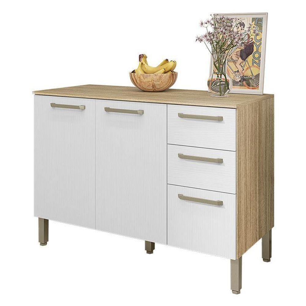 Balcão De Pia Mad Versalhes 120 Cm Com Tampo Freijó Supremo - Kits Paraná em Oferta na Shopee