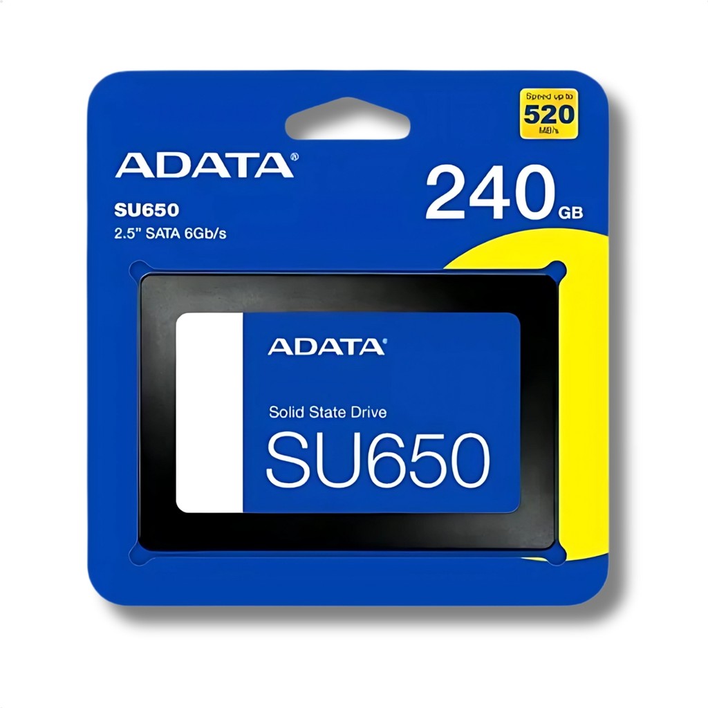 SSD SATA III 240GB Adata SU650 2.5" Leitura 520MB/s Gravação 450MB/s ASU650SS-240GT-R