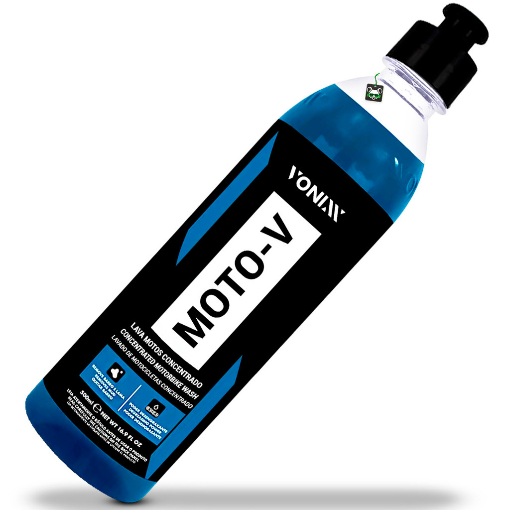 Lava Motos Shampoo Desengraxante Concentrado Moto-v Limpeza Pesada Graxa Lama Óleo 500ml Vonixx