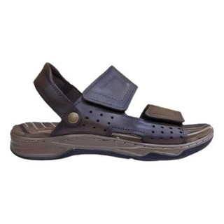 Chinelo Sandalia Masculino Pegada De Couro e Velcro Ultra Conforto