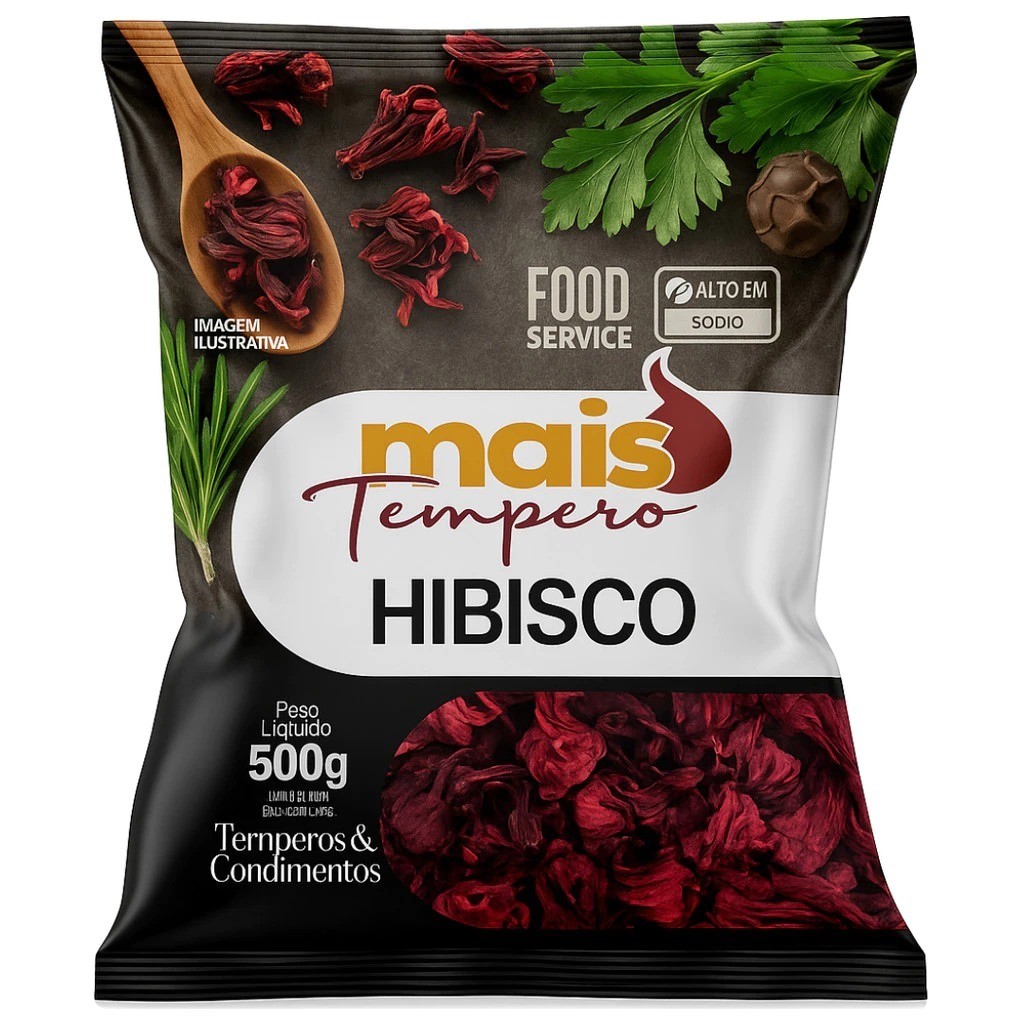 Folha De Hibisco Para Chá Flor Premium Alta Qualidade Desinchá 100g - 200g - 300g