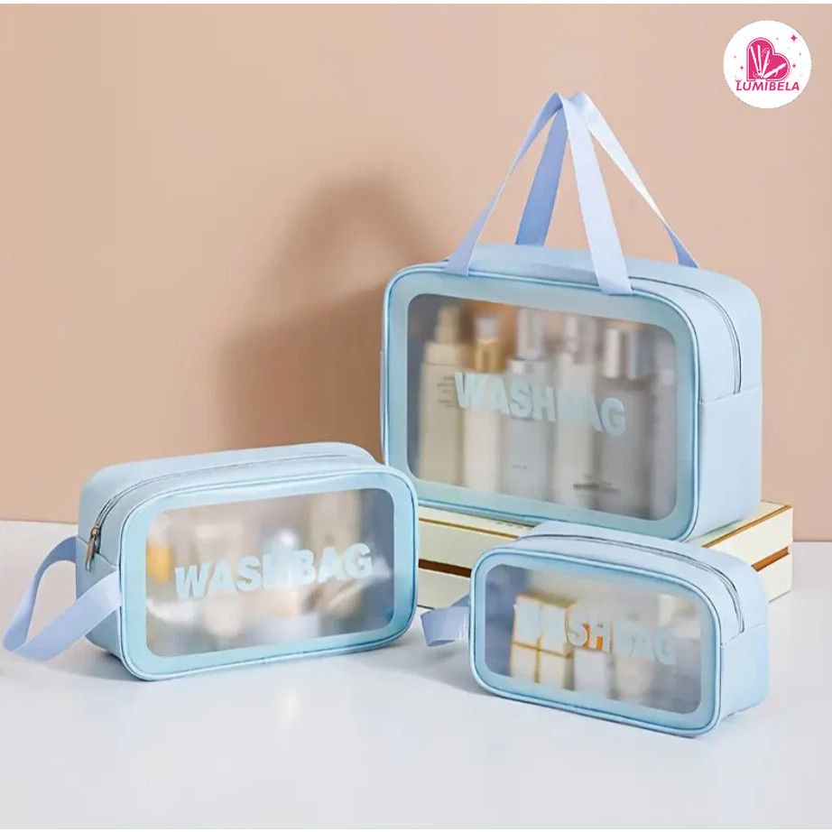 Kit De Maquiagem Feminino Necessário 3 Bolsa De Lavagem Transparente À Prova D'água