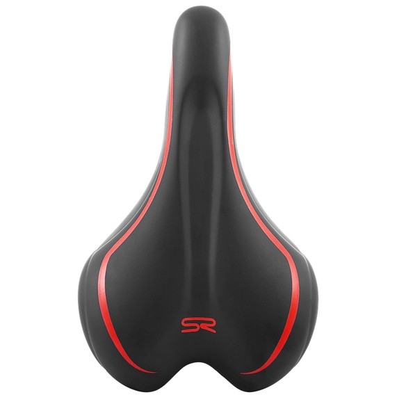 SELIM MTB PREMIUM LINHAS PRETO COM VERMELHO C/CARRINHO