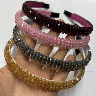 Moda de alta classe Tiara Media com miçangas e pequenos cristais moda feminina em Oferta na Shopee