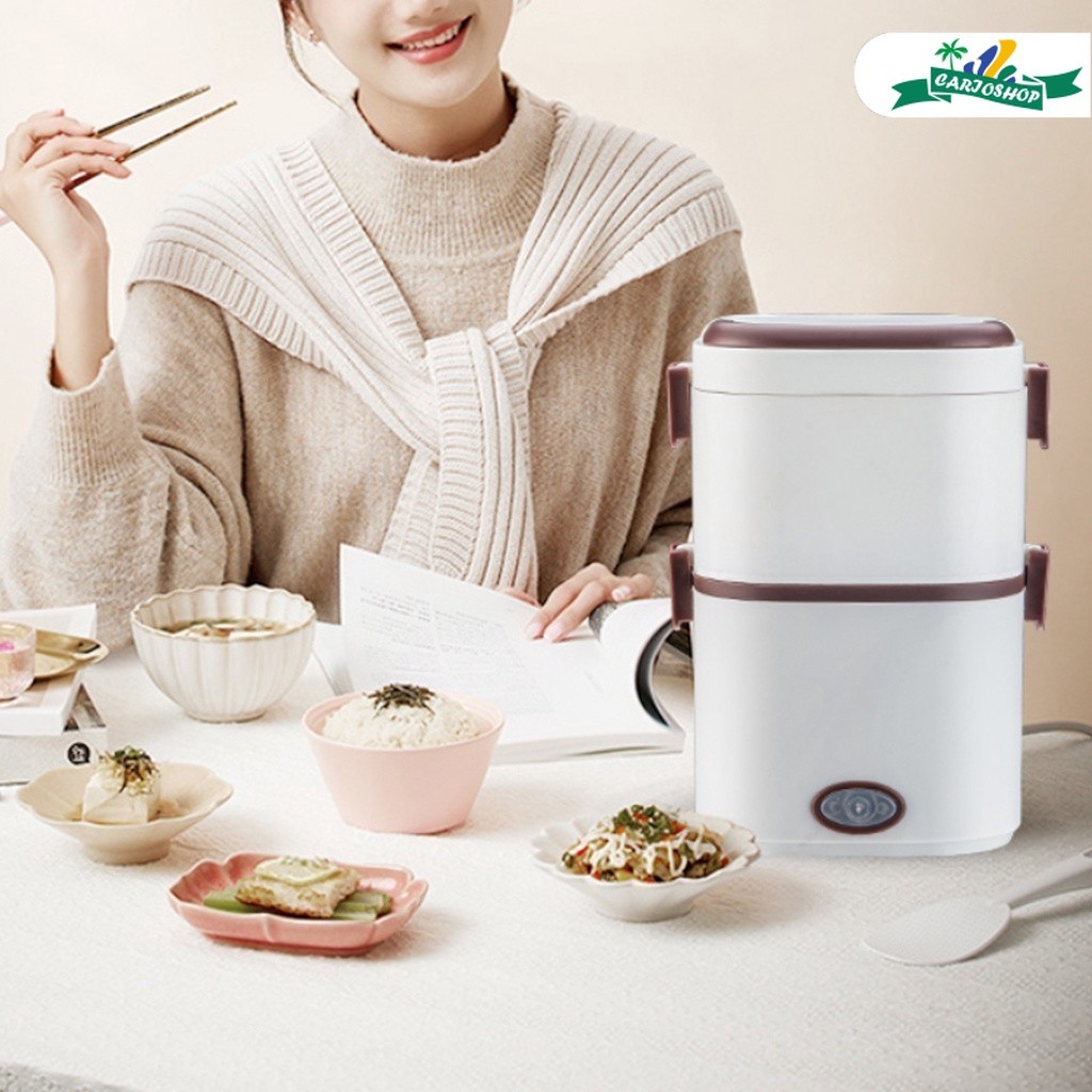 Marmita Termica Mini Elétrica 2 em 1 Bivolt Aquece em 30 Minutos Portátil para Trabalho