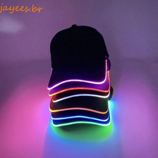 Boné De Beisebol Com Luz LED JAYEES Protetor Solar Neon Piscando Brilho Rave Party , Chapéu Luminoso Cyberpunk Hip-hop em Oferta na Shopee