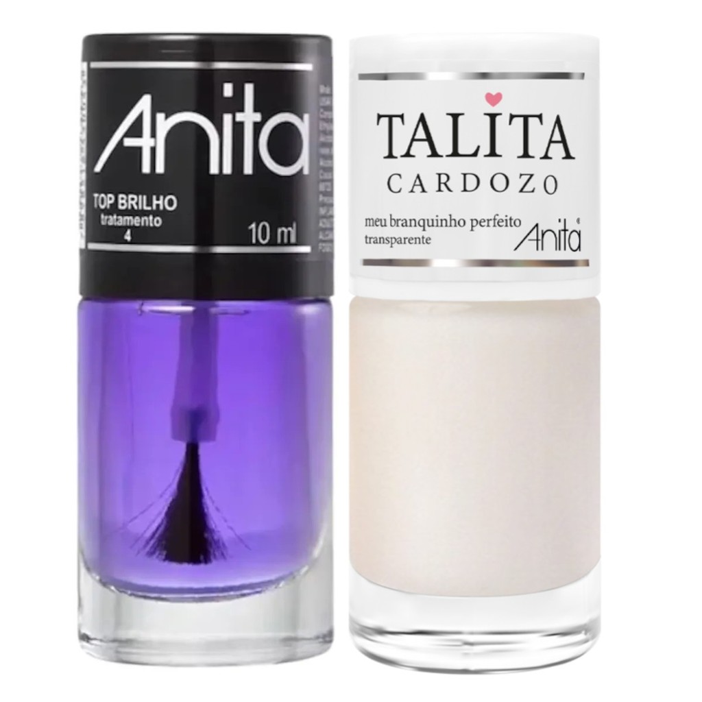 Esmalte Meu Branquinho Perfeito Coleção Talita Cardozo + Top Brilho 10ml Anita