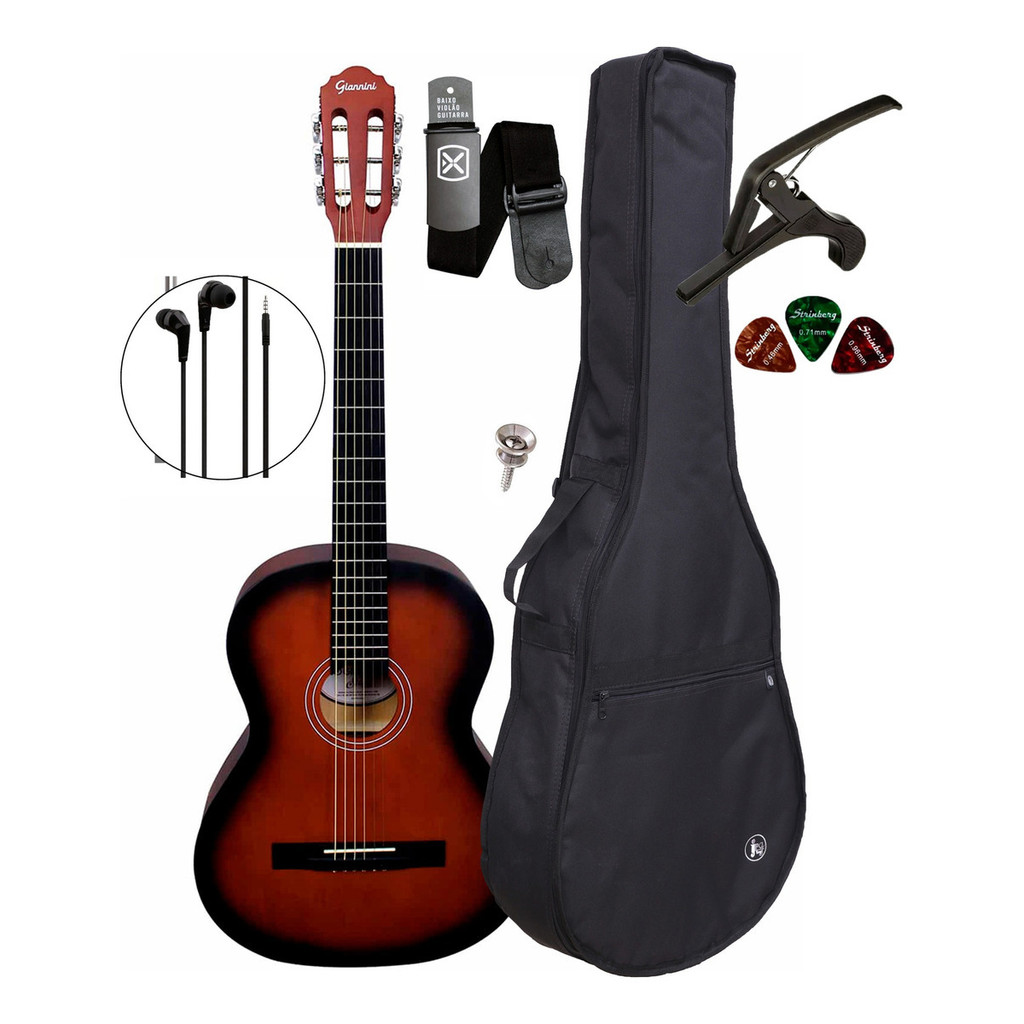 Violão Acústico Giannini S-14 Sbs + Capa E Acessórios