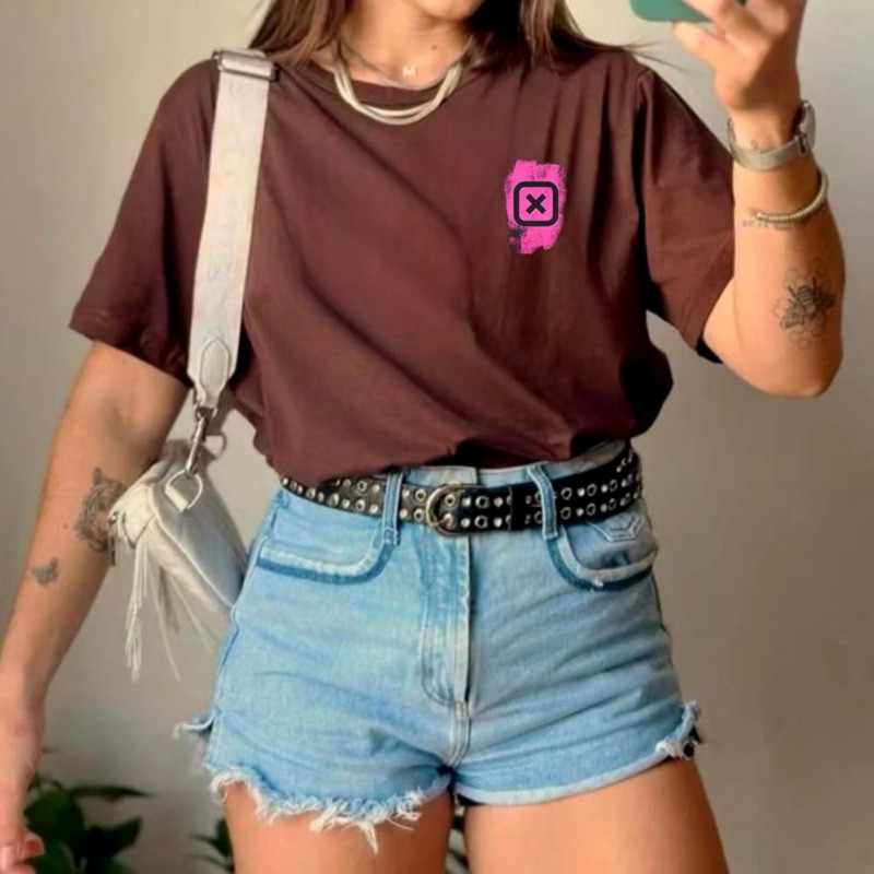 Blusa Feminina TXC Country Algodão Camisa Estilosa Agro Estampada Básica