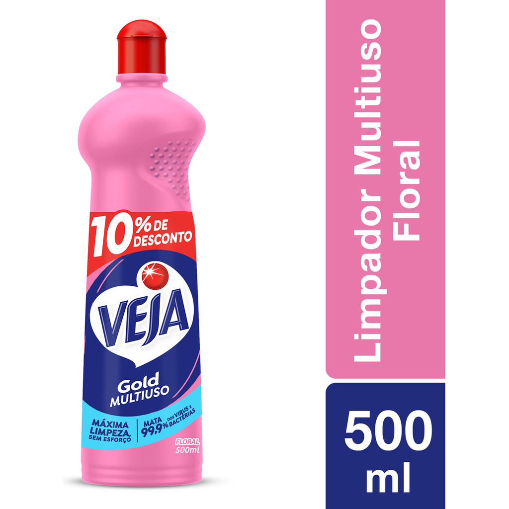 Limpador Multiuso Veja Gold Floral 500ml 10%Off - Home & Living