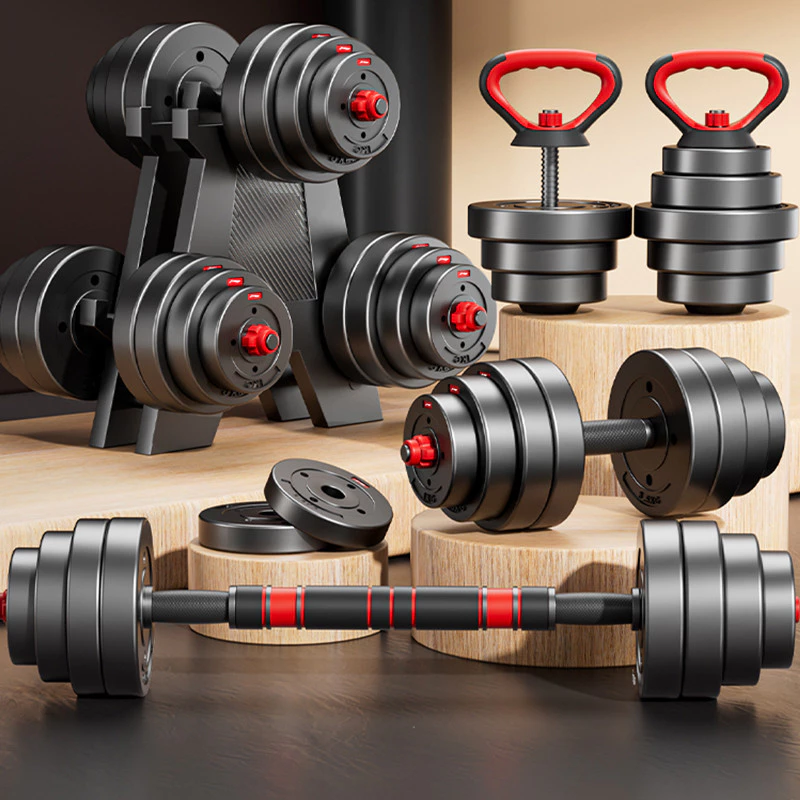 Kit Halteres Barra Kettlebell 6 em 1 Peso Musculação treino em casa — imagem 1