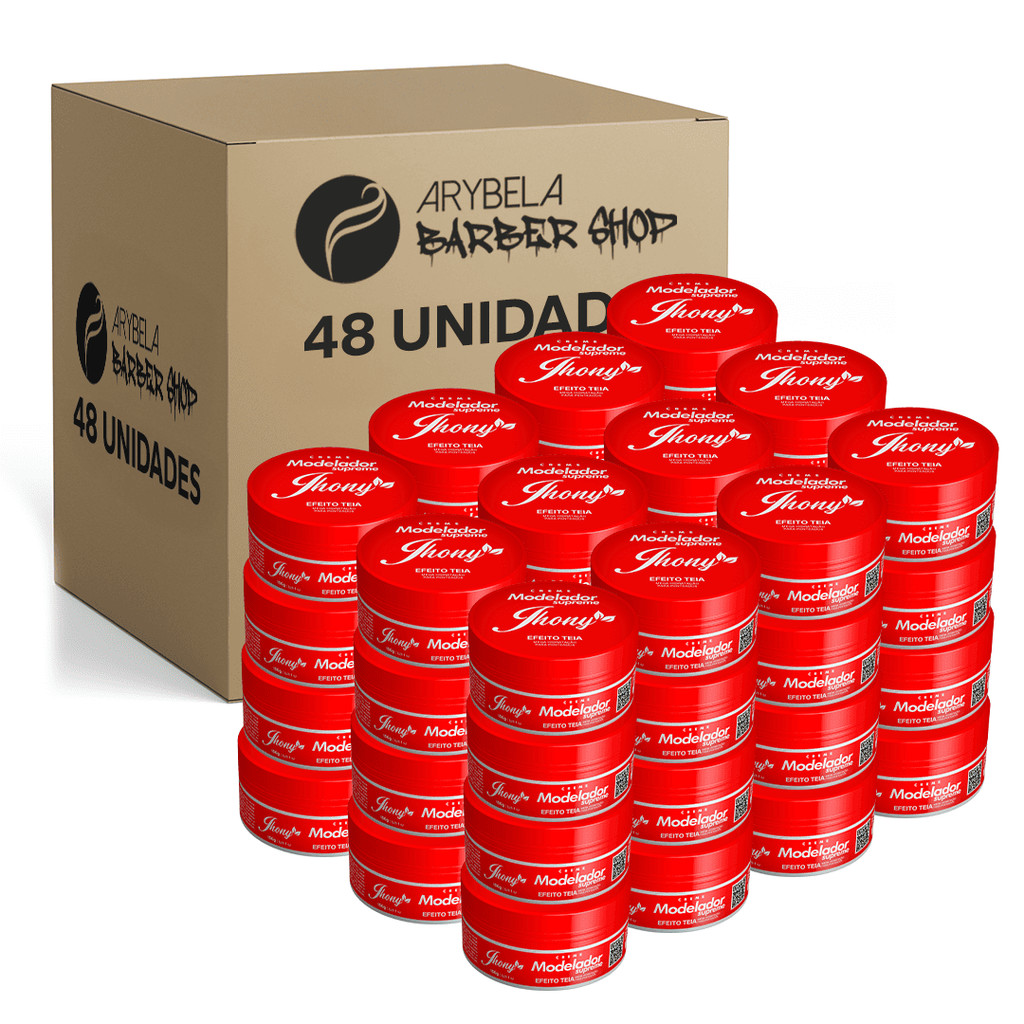 PACK 48 UN - CREME MODELADOR SUPREME - EFEITO TEIA 150G - JHONY BARBER