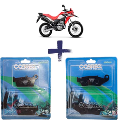Kit Pastilha Freio Dianteira Traseira XRE 300 sem ABS