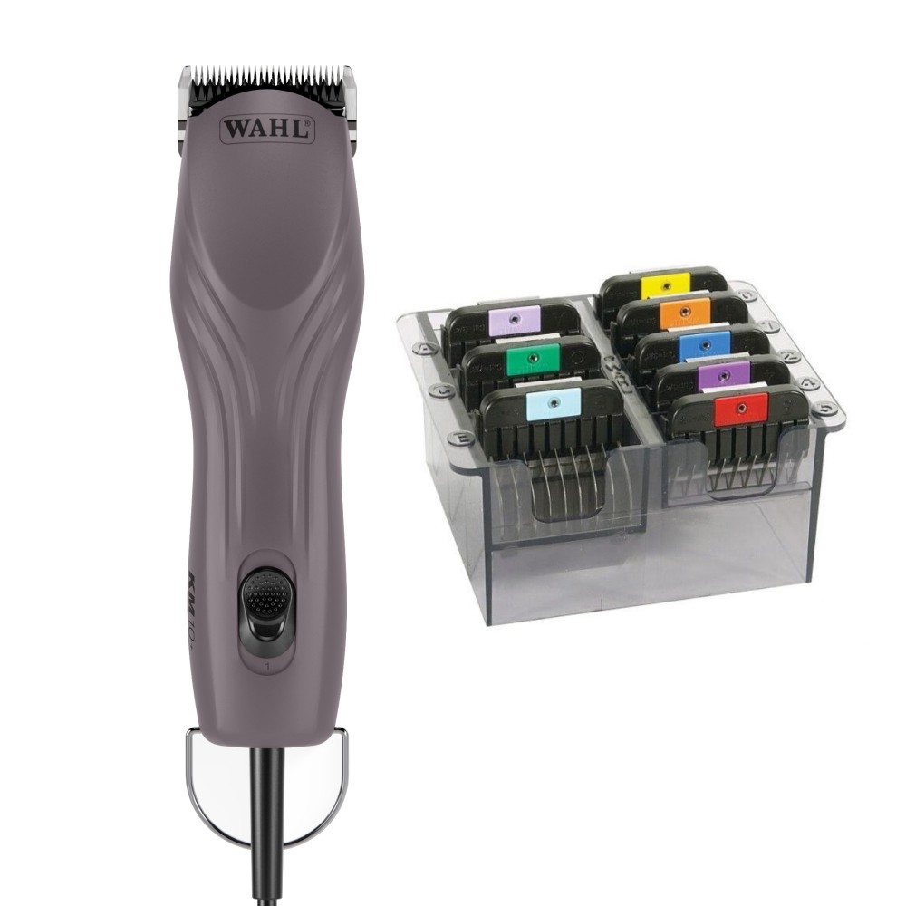 Máquina de Tosa KM10+ Bivolt + Adaptadores Aço Wahl Profissional Pet Original