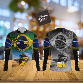 Camisa Manga Longa Brasil Agro Top AG14 Made In Roça Proteção Uv50+ em Oferta na Shopee