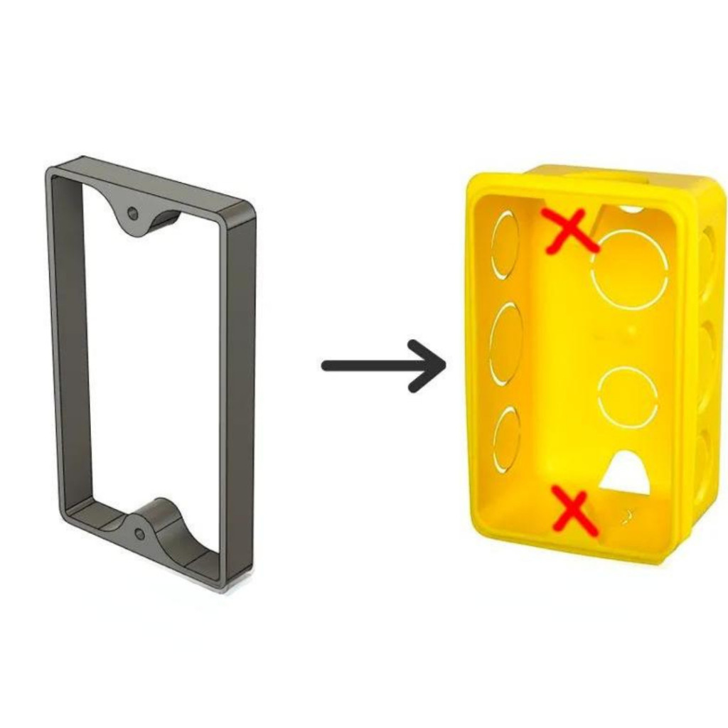 Reparo Salva Caixinha 4x2 Universal - Expansor e Reparador de Caixa de Tomada - Orelha Caixinha de Luz