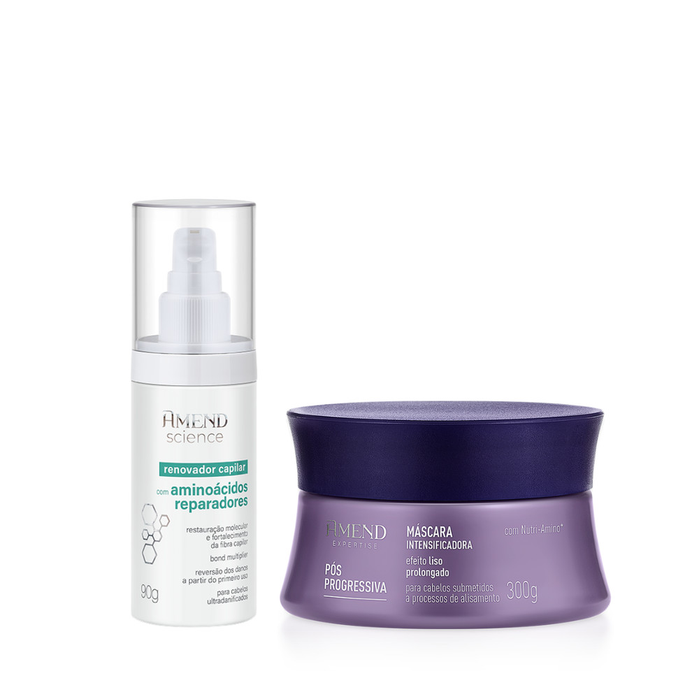 Amend Expertise Pós Progressiva Masc 300ml + Science Bond Repair Renovador Capilar 90ml