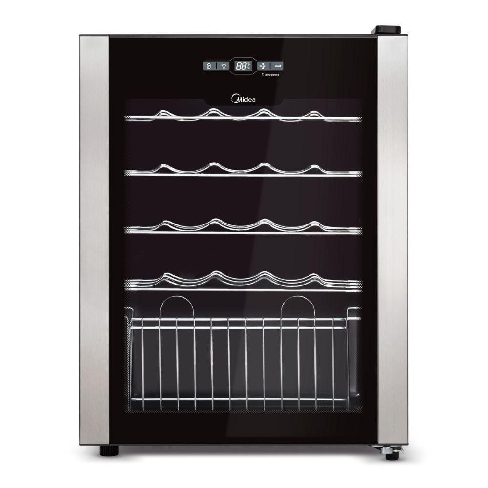 Imagem Adega Climatizada Midea 24 garrafas WBB Preta