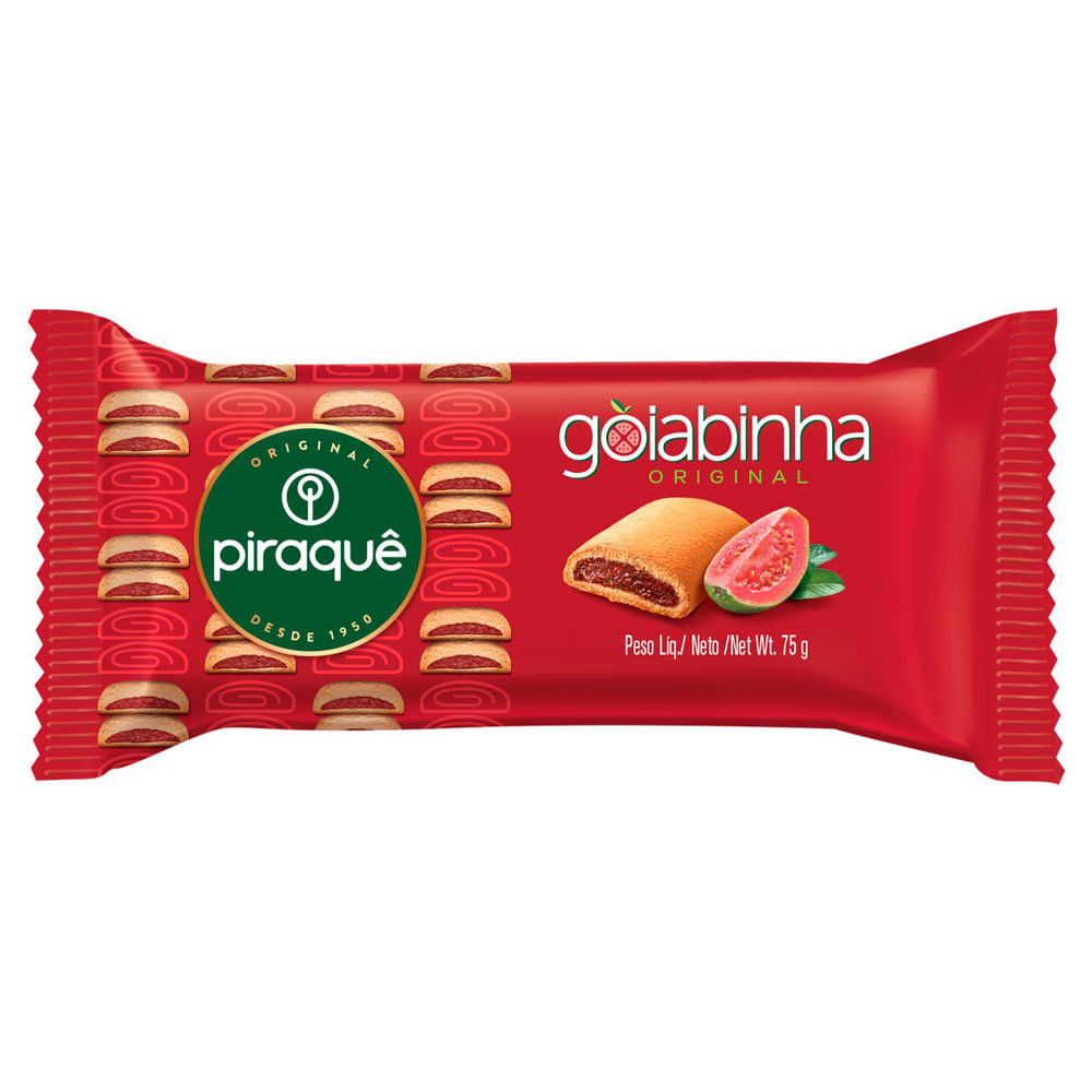 Biscoito Piraquê Recheio Goiabinha 75g - Food & Beverages