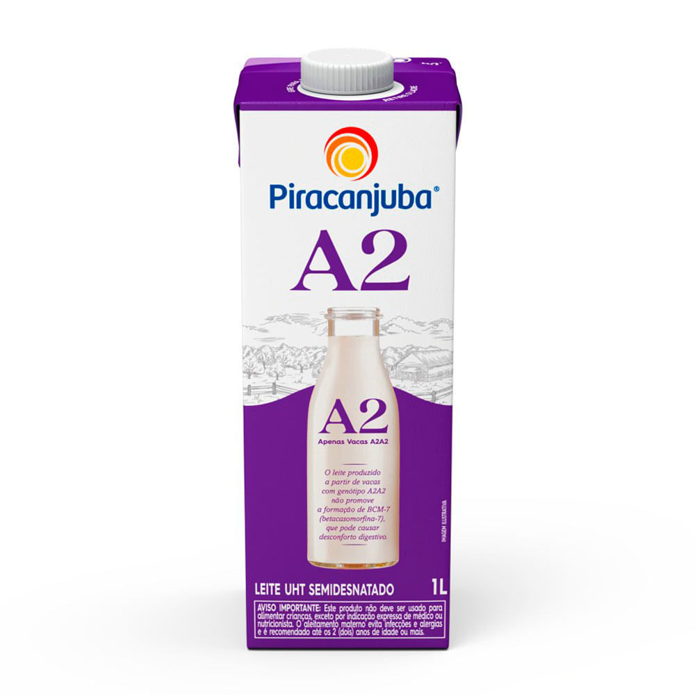 Leite Piracanjuba A2 Semidesnatado 1 Litro - Food & Beverages