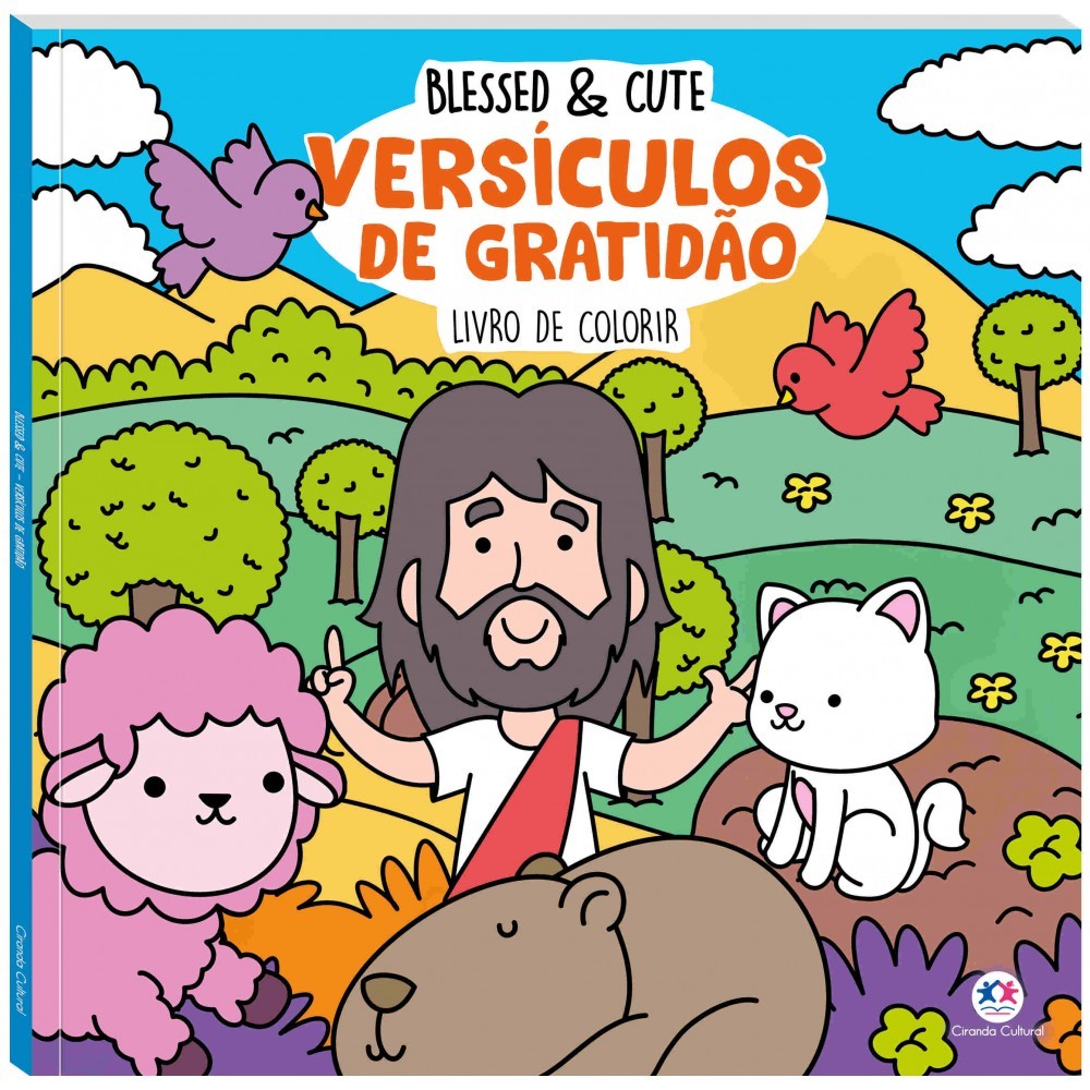 Livro Blessed e Cute - Versículos de Gratidão Para Colorir em Oferta na Shopee