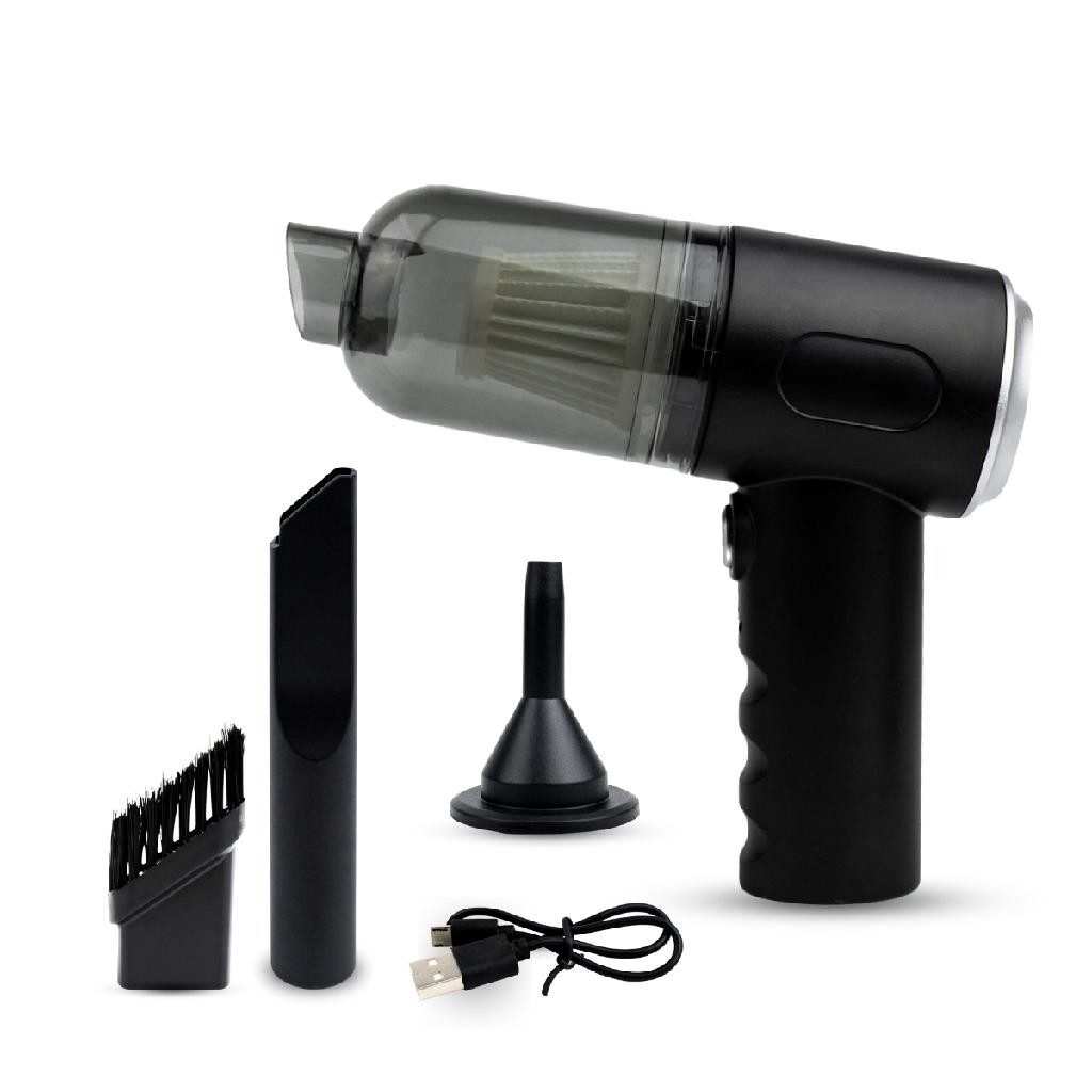 Mini Soprador Aspirador Pó Sem Fio Portátil Recarregável USB Assopra Aspira 3 em 1 Limpeza Poeira