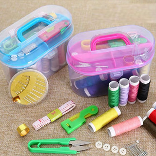 Mini Maleta Kit de Costura 22 Peças 14x9x7 De Costurar Fita Métrica Dedal Tesoura Botão Agulha Organizador em Oferta na Shopee