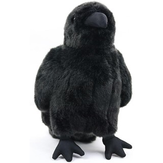 Grande Corvo Bicho De Pelúcia Realista 9.44'Preto Animal Travesseiro Brinquedos Macio Pequeno Pássaro Raven Boneca Para em Oferta na Shopee