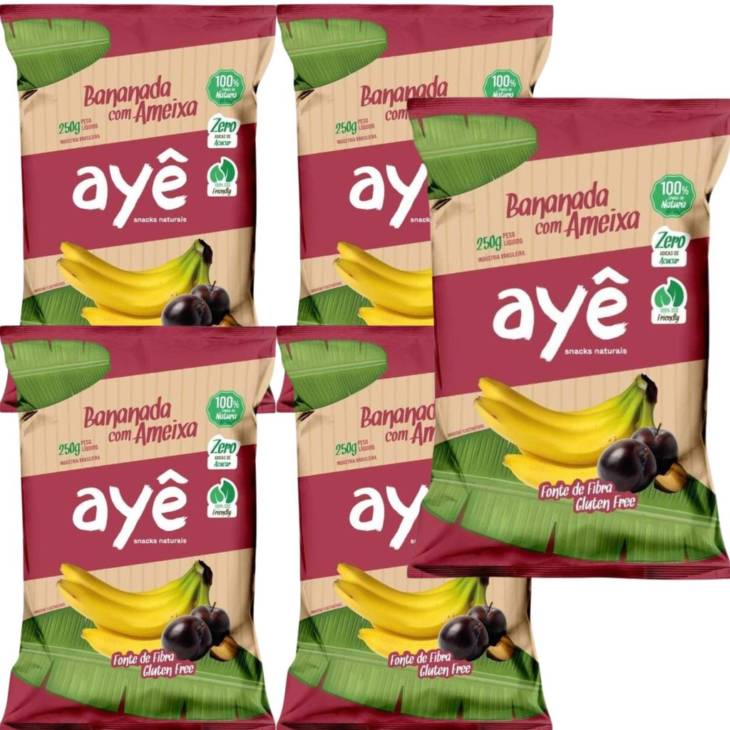 Bananinha Tradicional Com Ameixa Zero Açúcares 5un de 250g