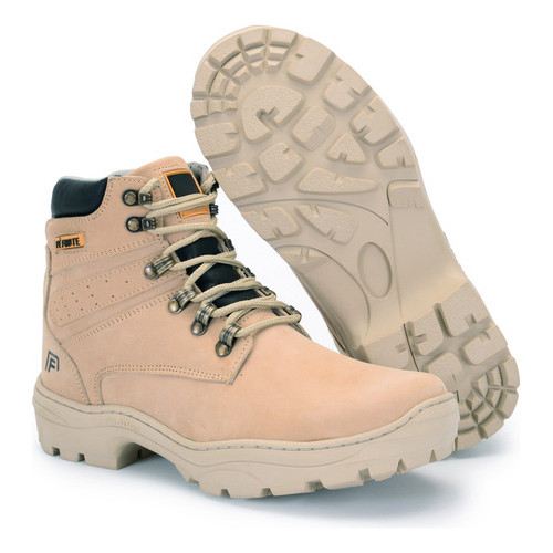 Bota Tenis Adventure Masculino Coturno Trator Mateiro Couro