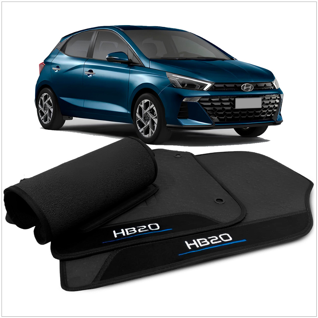 Jogo Kit Tapete Automotivo Emborrachado Linha Hyundai 3pças