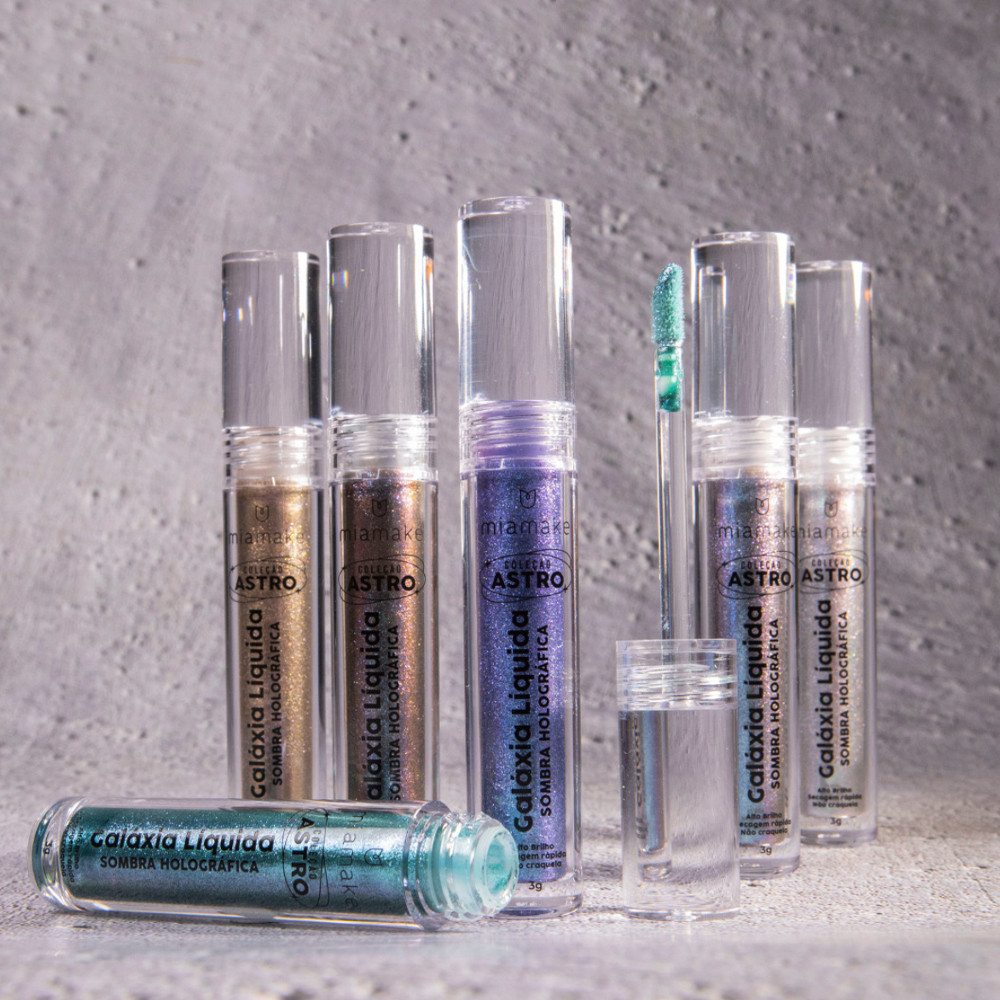 Sombra Líquida Holográfica Galáxia – Linha Astros | Mia Make em Oferta na Shopee