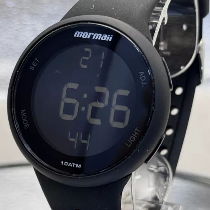 Relógio Mormaii Digital Unissex Original Preto Esportivo Prova d'Água MO7700AA8P — imagem 2 de 2