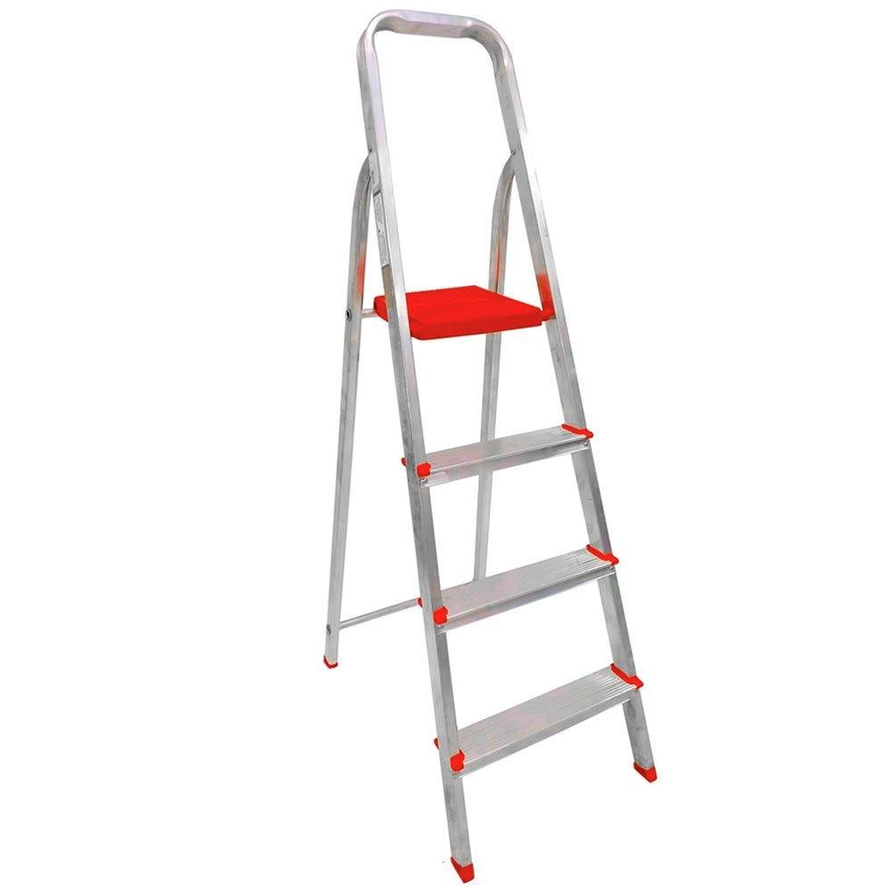 Escada Doméstica em Alumínio 4 Degraus - Botafogo em Oferta na Shopee