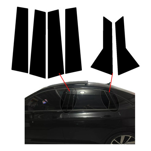 Coluna Black Piano Vw Jetta Novo Mk7 Gli Rline E Comfortline Black Piano