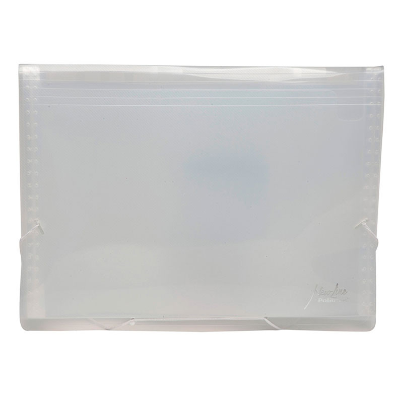 Pasta sanfonada A4 com 12 divisões Cristal Polibras em Oferta na Shopee