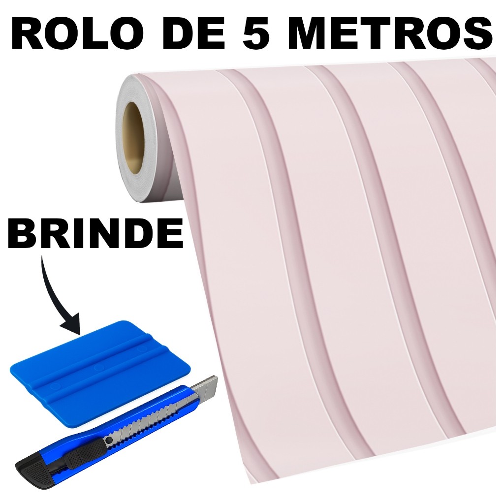 Papel de Parede Adesivo Ripado Lilás Menina Princesa Rolo  de 5 Metros Lavável Quarto 3D