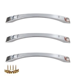 Puxadores Itatiaia 16cm Cromado para Armário de Cozinha Gavetas e Móveis Planejados - Kit 3 Unid