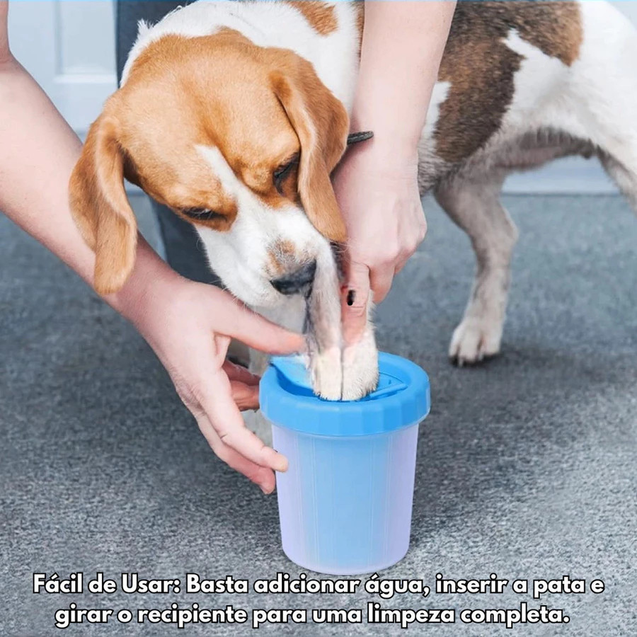 Copo Limpador Patas Silicone Cachorros Balde Passeio Gatos Pet Pezinho Unha Sujeira Bacia