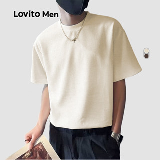 Lovito Camisa Casual de Cores Blocadas para Primavera/verão Camiseta de Pêssego para homens LNE110075 em Oferta na Shopee