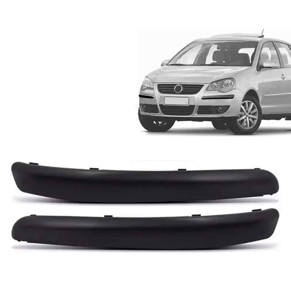 Moldura Parachoque Dianteiro Polo 2007 2008 2009 2010 2011 Preto Texturizado