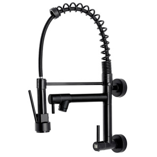 Torneira Cozinha Parede Monocomando Gourmet Preta Com Spray Extensor Flexivel Ajustavel em Oferta na Shopee