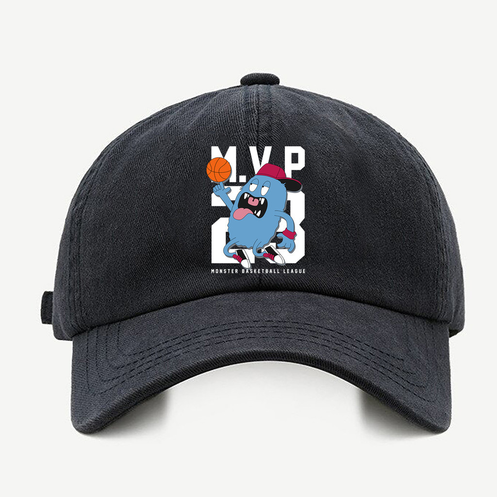 Bone baseball masculino preto MVP 23Com regualgem cores bege e branco