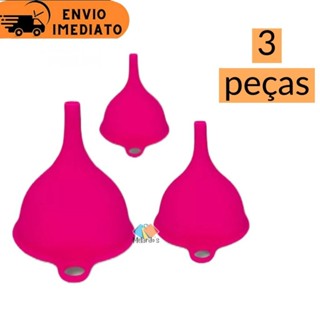 Funil De Silicone Kit Com 3 Peças Dobráveis Resistente Temperatura em Oferta na Shopee
