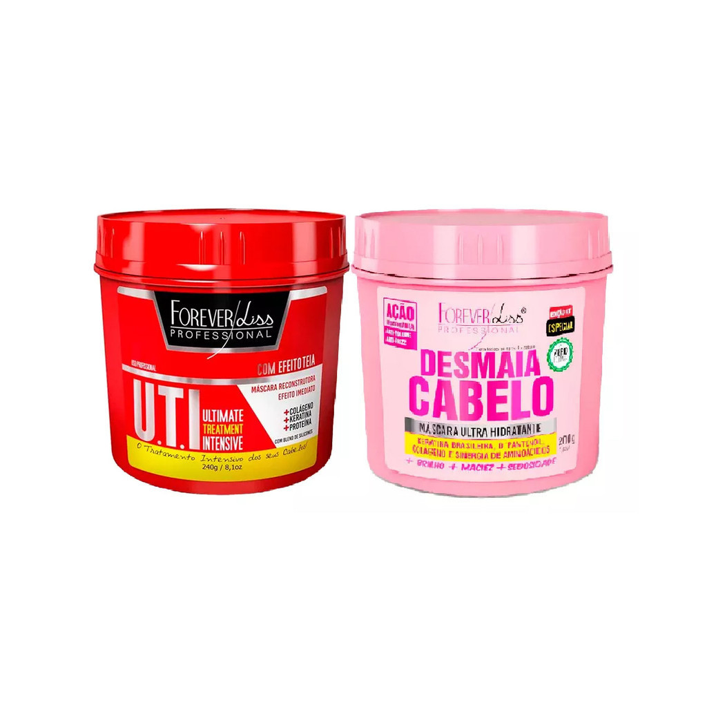 Kit Mascaras  Desmaia Cabelo e UTI Forever Liss