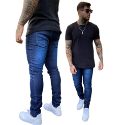 Calça Skinny Masculina Paletados Frontais Super Estilo Direto da Fabrica
