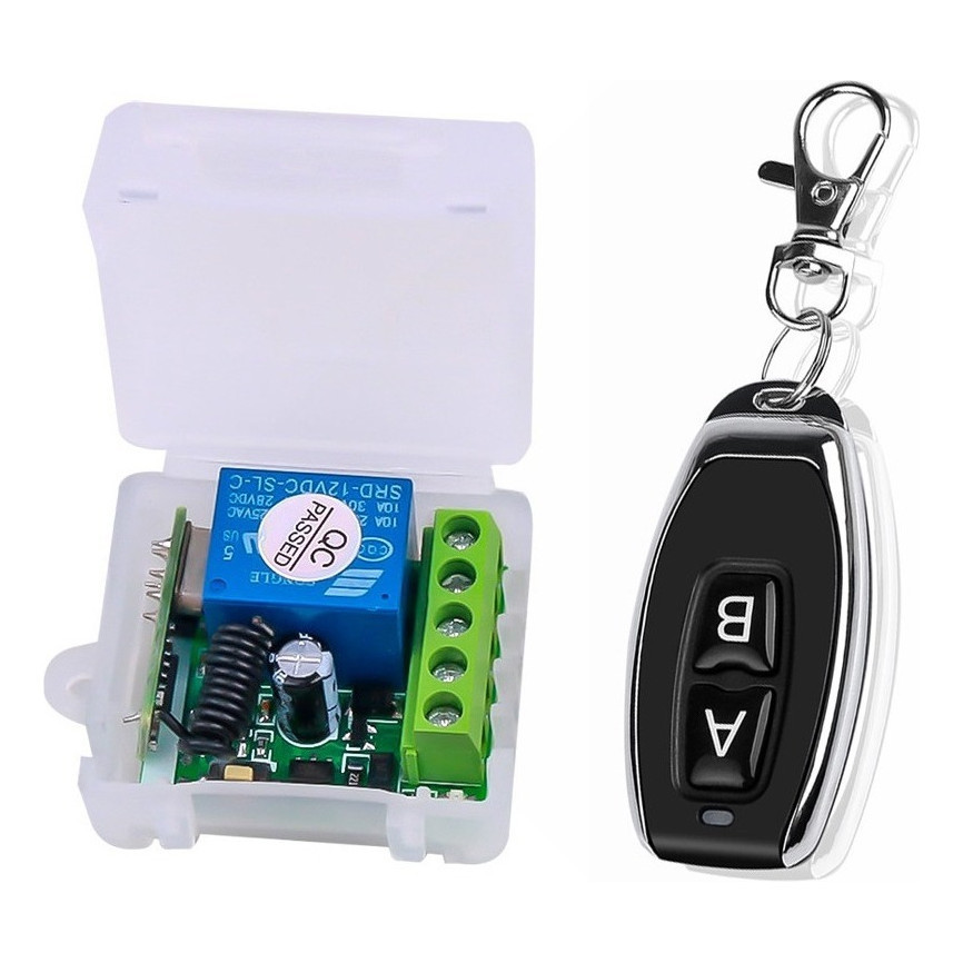 Modulo Rele Rf 433mhz 1ch 12v + Controle Remoto Rf 433mhz