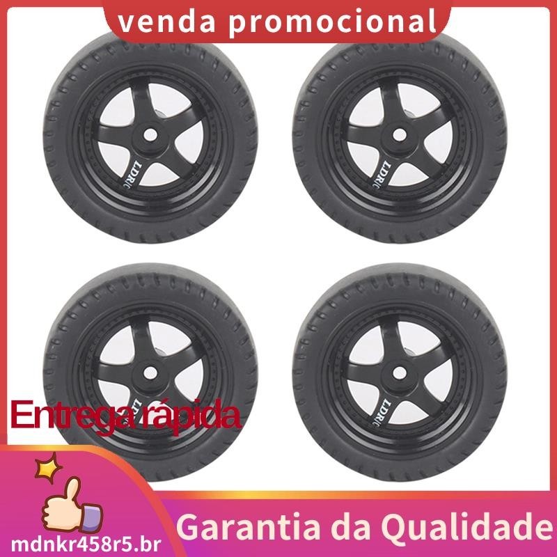 4 PCS RC Pneus De Deriva Peças Preto Metal + Borracha Para LDRC LD1201 P06 WPL B14 B24 C14 C24 C34 C44 Acessórios De Atualização Carros . mdnkr458r5br