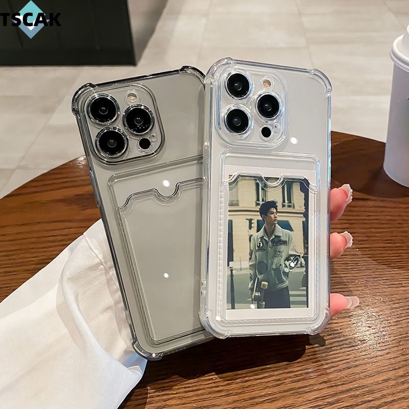 Estojo Para Cartão Xiaomi 13T Pro Poco X6 X5 M6 NFC C65 C61 Telefone Câmera Tran